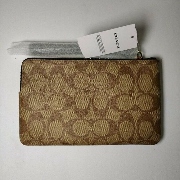 NWT COACH C6037 Large Corner Zip Wristlet In Signature Canvas With Halloween - Picture 3 of 3